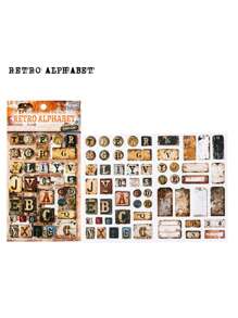 2 Peças/Pacote Adesivos Decorativos de Efeito de Metal Enferrujado e Envelhecido Vintage para Scrapbooking DIY, Álbum de Fotos, Artesanato, Materiais Escolares, Volta às Aulas