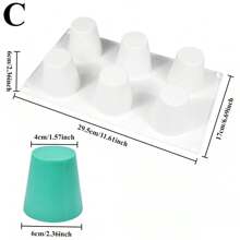 咖啡杯造型硅胶巧克力慕斯蛋糕模具，马克杯设计，厨房烘焙用具，甜点烘焙工具，适用于蛋糕、松饼、布丁等 - 易脱模，耐热，食品级烘焙糕点用具 - 多色 - 查看 10