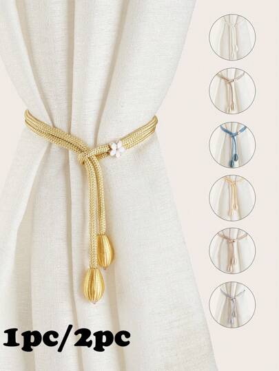 1pc/2pcs Olive Pendant Curtain Tieback, Multi-Color Options, Suitable For Curtain Fixing And Decoration Gifts Birthday Graduation