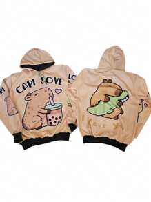 Happy Capybara One Size Sweatshirt Duo - Coffee - View 2