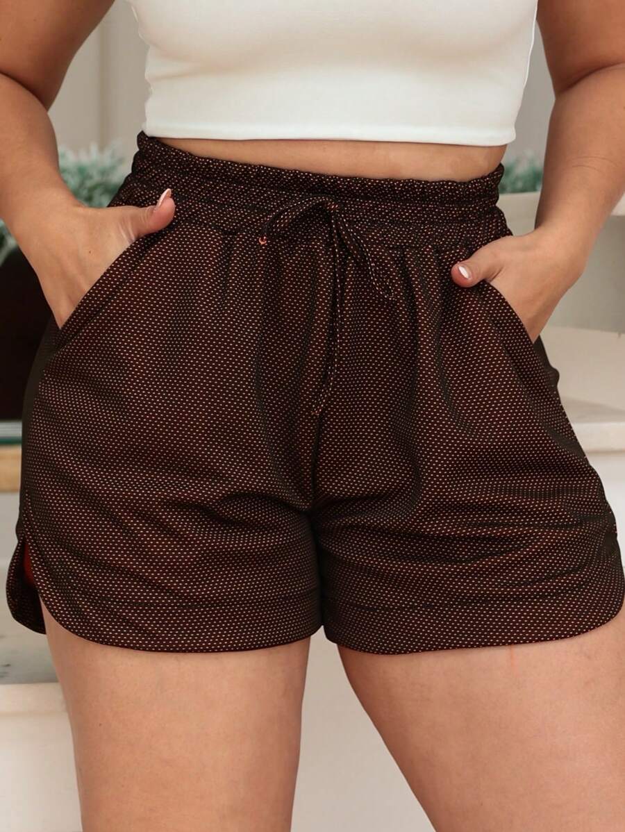 Women's Dryfit Gym Shorts Jogger Loose TYEDIE - Burgundy - View 1