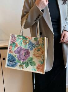 Women's Fashion Large Capacity Tote Handbag - Khaki - View 8