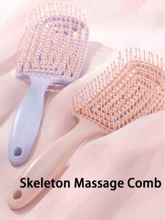 1pc Curved Ventilated Styling Hairbrush, Wet And Dry Styling Hairbrush, Quick Dry Styling Massage Hairbrush For Women And Men, Styling Hairbrush, Big Curved Comb, Fluffy High Skull Top Comb For Long Hair Women, Mosquito Comb, Styling Airbag Ribs Skeleton Comb For Long, Coarse And Tangled Hair,Mother's Day,Gift For My Mother