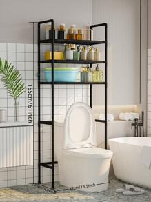 1 Pc 3-Tier Household Toilet Rack, Freestanding Bathroom Storage Organizer Shelf, Home Decor
