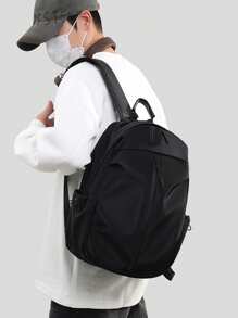 1 件男士大容量旅行商务笔记本电脑背包，时尚轻便大学生背包