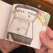 Kreatywny, uroczy piesek, ukryty pierścień, notatnik z klapką, nowatorski prezent na wyznanie dla dziewczyny i chłopaka, prezent na walentynki, unisex