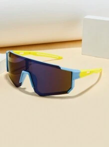 1 Stück Kindermodebrille, 2025 neue stilvolle Kinder Fahrrad, Ski, Klettern klassische integrierte Schutzbrillen, geeignet für Reise Outdoor Sport Aktivitäten