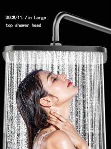 1set Gun Grey Digital Display Shower Faucet Set, Hot & Cold Water Tap, Home Bathroom Shower System, Wall Mounted Luxury LED Light, Powered By Water, Rainfall Shower Head With Handheld Sprayer, Bathtub Spout, Full Shower Combo Set Bathroom Accessories Bathroom Tools - Grey - View 6