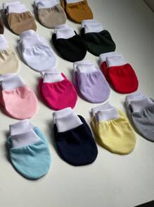 Kit 3 Pairs Of Baby Gloves For Newborns, Baby, Children, 100% Cotton, Own Production - 全白 - 查看 3