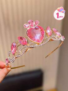 1/2/3 Pieces Of Multi-Color Heart-Shaped High-End Party Crown Headbands, The Best Gift For Oneself And Others, Suitable For Birthday Parties And Daily Travel