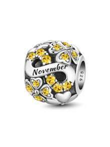 1 pieza de cuentas de trébol con piedras preciosas del zodiaco para hacer pulseras y brazaletes de mujer - Accesorio de joyería para hacer manualidades y combinar con atuendos diarios para chicas