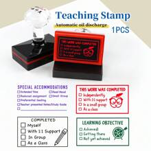Classroom Scoring Teacher Stamp - Checkbox Scoring Stamp - Convenient To Use - Teacher Work Stamp - Classroom Stamp - Black - View 1
