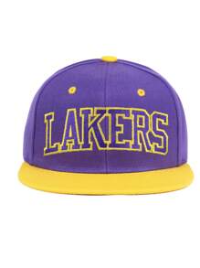 1pc, Gothic Style LAKERS Letter Embroidered Baseball Cap,Baseball Game Fits,Basketball,Fall Fits,Sports Style,90's Outfit,Bright Colors,Flat Brim Hat,Adjustable Casual Dad Hat Sports Sun Hat For Women & Men, Sun Protection Casual Cap For Travels, Parties And Beach