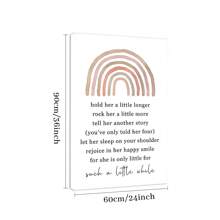 1 Pc Framed Quote Art Rainbow Nursery Wall Art Canvas Poster Painting Wall Decor For Bedroom Living Room