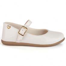 Sapatilha Menina Verniz Casual Lisa Batizado Moda Blogueirinha Infantil Linda Menina - Branco - Visão 4