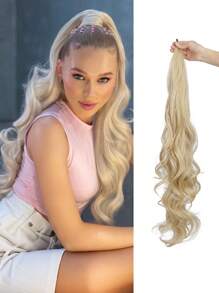 Extensions de queue de cheval flexibles à enrouler. Extensions de cheveux queue de cheval bouclée 30 pouces de long. Extensions de cheveux ondulés pour queue de cheval. Accessoires capillaires synthétiques pour une utilisation quotidienne pour femmes