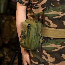 Bolsa de cintura multifuncional para deportes al aire libre, bolsa de cintura impermeable de camuflaje para accesorios de ciclismo, bolsa para teléfono móvil.