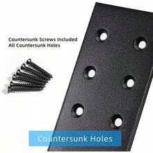 16 Inch Countertop Support Bracket, 3 Pack Solid Iron Heavy Duty Hidden Flat Floating Shelf Brackets, Top Mount Knee Wall Support Mantel Bracket Hardware For Wood Granite Quartz Countertop