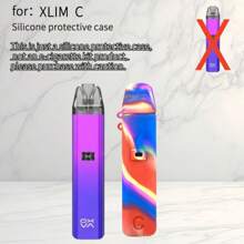 1 件硅胶套适用于 Oxva Xlim C Pod Vape 套件，柔软硅胶保护套，带翻盖 - 彩色 - 查看 6
