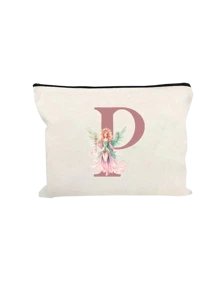 1 Túi đựng đồ trang điểm màu trắng in chữ màu hồng có cánh hình cô gái, chữ màu hồng A-Z, Túi đựng đồ dùng cá nhân du lịch cho tiệc cưới, đồ dùng học tập, đồ dùng du lịch, đồ trang điểm thiết yếu, túi đựng mỹ phẩm, đồ dùng ngày lễ, túi đựng đồ trang điểm, túi đựng đồ trang điểm, đồ dùng trang điểm, đồ dùng đựng đồ trang điểm, đồ dùng trang điểm, ngày lễ, mùa đông, họa tiết da báo, chó xúc xích, quà tặng cho phụ nữ - trắng - Xem 12