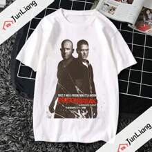 Prison Break Michael Scofield Tv Series Retro Casual Loose Breathable  Hip Hop Tees Harajuku - White - View 1
