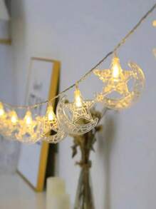 1pc 1.5m/3m Summer House Star Lights, Bedroom Decorative Lights, Party Atmosphere Decorations Battery Operated Model (Batteries Not Included)