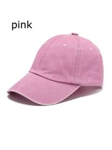 1 Custom Washed Hat With Soft And Interesting Patterns, Printed With Text Letters For Men And Women, Adjustable Baseball Cap, Fashionable And Casual Sun Hat, Valentine's Day Gift - Multicolor - View 9