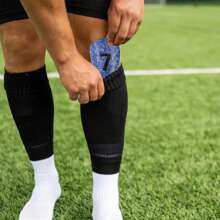 1 Pair Adult Mini Football Player Number Print Football Shin Guards, Thick Protective Insert Pad Leg Sleeve - Multicolor - View 7