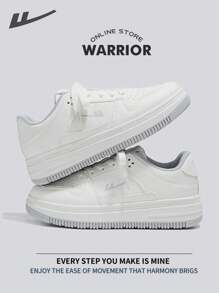 WARRIOR Krieger Herren Boardschuhe Frühling und Sommer, leicht, bequem, atmungsaktiv, bescheidener Stil, lässig aber elegant, Sneaker, ganzjährig tragbar, abriebfest, den ganzen Tag tragbar, Trainings-Sneaker, Laufschuhe, kleine weiße Schuhe