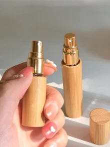 1pc Multi-Specification Bamboo And Wood Perfume Bottom Bottle Bamboo Shell Direct Charge Perfume Bottle Spray Bottle Perfume 5ml 8ml - Brown - View 6