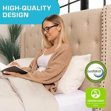 Xtreme Comforts Shredded Memory Foam Pillow- Allergy-Friendly & Cooling Pillow Cover For Side, Back & Stomach Sleepers- Machine Washable - Foam Pillows For Sleeping & Neck Pain Relief (Queen) - 1 - View 8