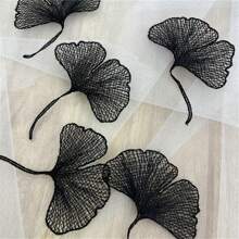 10 Stücke schwarze und weiße Spitzenaufkleber für Ausschnitte, Fleckstickerei, wasserlösliche Blumenspitze zum Selbermachen für Hochzeitskleider und Kleidung, Nähzubehör