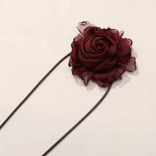1 chiếc vòng cổ choker hoa hồng khô, phụ kiện trang trí thắt lưng đa năng - Nhiều màu - Xem 7