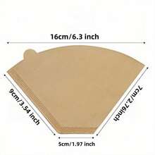 100 Pcs Coffee Filter Papers Fan-Shaped Coffee Powder Filter Paper Hand Pour Coffee Machine Filter Cup Drip American Cone Filter Screen Back To School - Multicolor - View 9