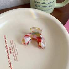 1pc Geometric Pattern Casual Elegant Acetate Half-Circle Hair Claw