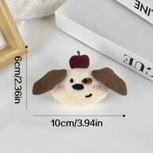 1 pieza Broche estilo coreano Ins con diseño lindo de conejo, perro, cachorro de salchicha, accesorio decorativo divertido con moño para niñas