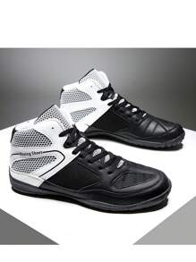 Zapatos de boxeo para kickboxing, artes marciales mixtas, entrenamiento y competición, ligeros, antideslizantes y transpirables - Blanco y Negro - Ver 6