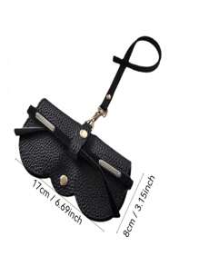 1pc Portable Glasses Storage Bag Jewelry Pouch Sunglasses Case With Clip, Protective Eyewear Holder For Fashion Glasses - Multicolor - View 5