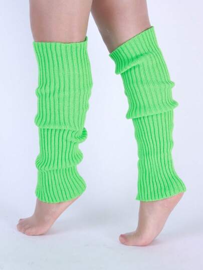 1 Pair Of Knitted Knitted Leg Warmers, Simple, Fashionable And Casual For Daily Use, Cozy