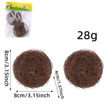 1pc Realistic Bird Nest Decor, DIY Woven Dried Branch Artificial Bird Nest For Yard Decoration, Easter