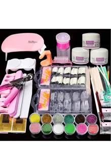 USB Electric Nail Drill Kit, Nail Polishing, Manicure And Pedicure, 6pcs Nail Files Sanding Bands Nail Art Pen - Multicolor - View 1