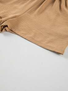 Acelitt Summer Women's Solid Color Square Neck Chest Cable Splicing Simple Casual Suspender Jumpsuit Shorts