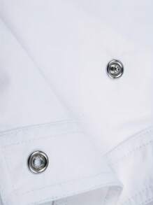 男女通用斜领短袖高端厨师夹克，多功能专业制服，适合厨师和服务员，酒店，餐厅，厨房，面包店