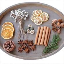 1 Pack Of 5 Pieces, 30g Lemon, Cinnamon, Star Anise, Cinnamon Sticks, Orange Slices Dried Flowers, Fragrance Materials For Candle Making, Soap Making, Home Decor, Suitable For Indoor Decoration, Crafts, Gifts, Festivals - Artificial Plants - View 3