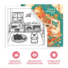 1 PC Cartoon Animal Coloring Book – 25 Detailed, Stress-Relieving Animal Designs On Thick Premium Paper – Perfect For Relaxation, Focus, Anxiety Relief, And Mindfulness – Great Gift For New Year, Birthdays, Holidays, Easter, Thanksgiving, Back-To-School, And Office Or School Supplies