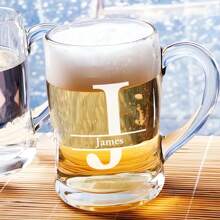 1 件，个性化 A-Z 字母名称定制爱心手柄啤酒杯，13.3 盎司带手柄玻璃啤酒杯，带字母名称的定制玻璃器皿，派对定制礼品，飞镖游戏趣味个性化饮具啤酒杯、威士忌杯、葡萄酒杯、多功能、装饰性、可重复使用、精致、时尚、高品质、色彩鲜艳、现代、定制、个性化、独特、定制啤酒杯和啤酒瓶 - 彩色 - 查看 4