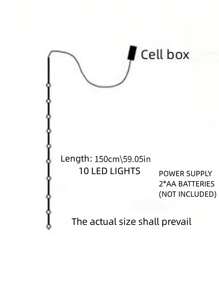 1pc 1.5m/3m Summer House Star Lights, Bedroom Decorative Lights, Party Atmosphere Decorations Battery Operated Model (Batteries Not Included)