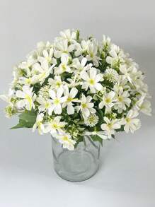 1Pc Artificial White Butterfly Daisies Bouquet,For Spring Decor,Handheld Flower Arrangement Wedding,Home,Living Room,Wedding Scene Scenery Decoration,Vase Decor,Desktop Decor. Easter