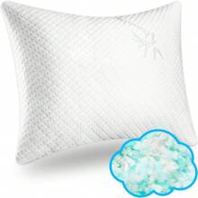 Xtreme Comforts Shredded Memory Foam Pillow- Allergy-Friendly & Cooling Pillow Cover For Side, Back & Stomach Sleepers- Machine Washable - Foam Pillows For Sleeping & Neck Pain Relief (Queen) - 1 - View 1
