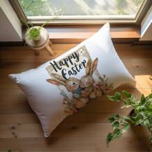 1pc 11.81*19.71in(30*50cm)/15.75*23.62in(40*60cm) Easter Egg & Rabbit Print Pillow Cover [Single-Sided Printing], Home Decor Cushion Cover For Bed, Sofa, Car, Suitable For Daily Use Or High-End Minimalist Decoration, Living Room, Bedroom - Multicolor - View 8